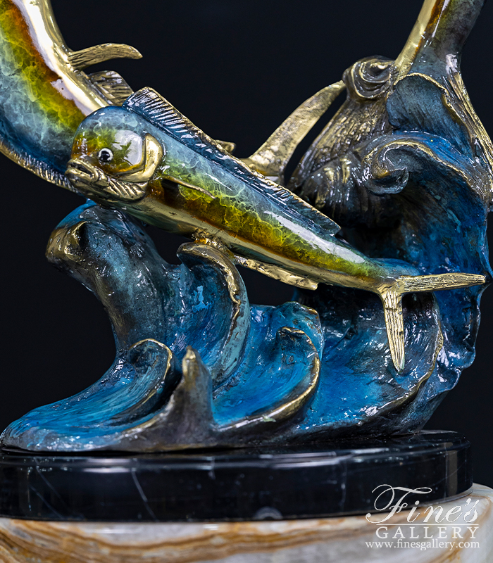 Bronze Statues  - Marlin And Mahi Mahi Bronze Statue - BS-1332